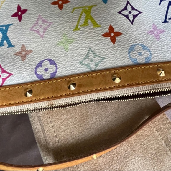 Louis Vuitton x Takashi Murakami White Multicolour Monogram Pochette - Picture 6 of 11